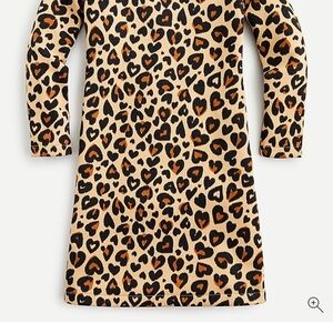 Crewcuts Leopard Heart Print Nightgown - Black and Orange